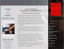 Tablet Screenshot of centerofgravitychiro.com